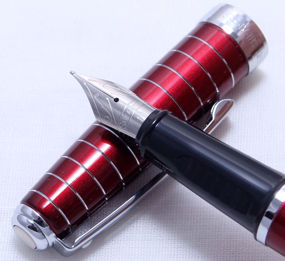 3204 Sheaffer Prelude Fountain Pen in Merlot Red Lacquer. Smooth Medium Nib