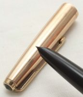 3148 Parker 51 Aerometric MkIII in Classic Black with a Rolled Gold Cap, Smooth Fine FIVE STAR Nib. 