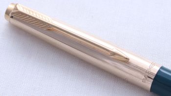 3242 Parker 61 MkI1 Pencil in Teal Blue, Rolled Gold Cap. 