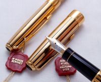 3264 Parker Sonnet Athenes Fountain Pen and Pencil Set in Gold Plated Laque. 18ct Fine FIVE STAR Nib.