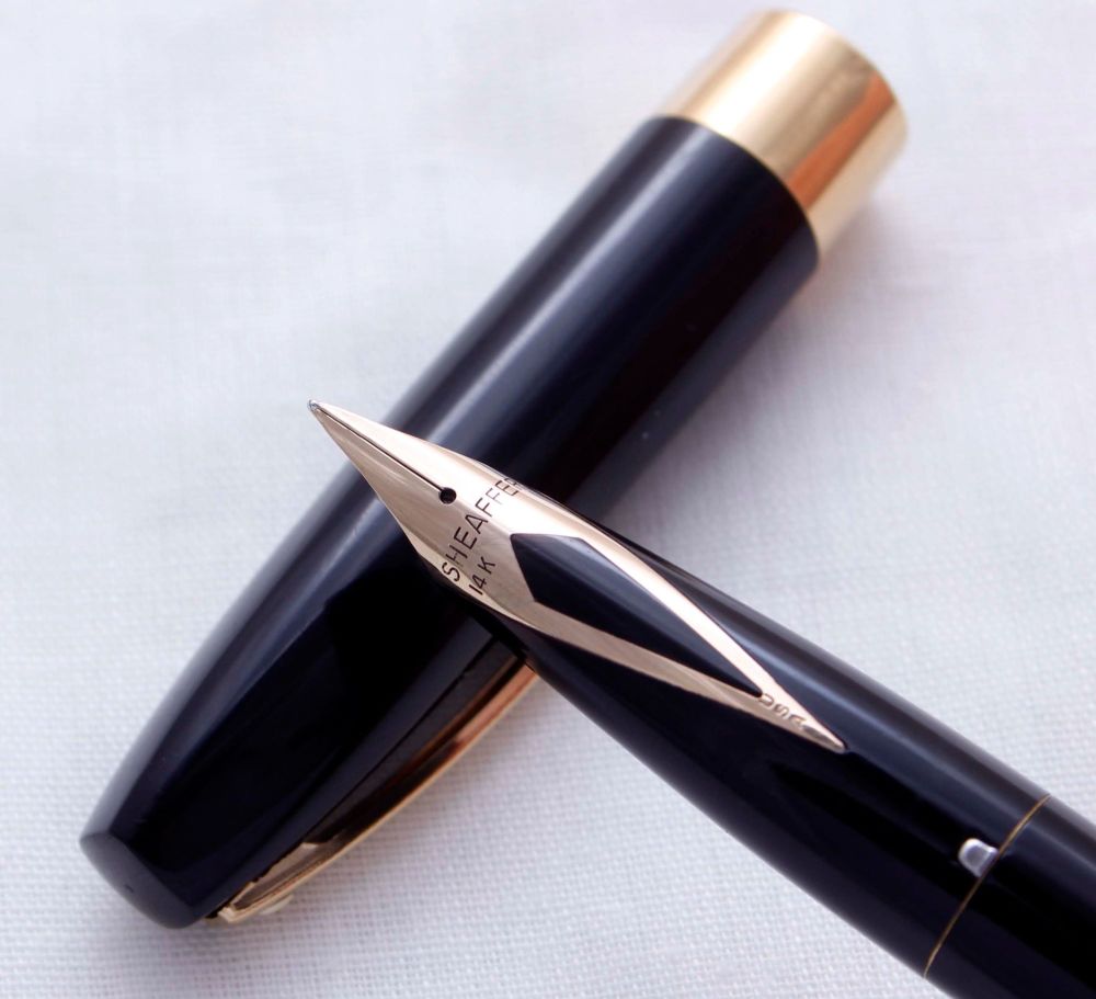 3301 Sheaffer Imperial Touchdown Fountain Pen in Classic Black, Smooth Medi