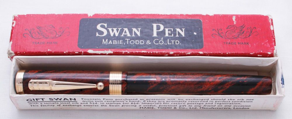 3348 - Swan (Mabie Todd) 44 ETN Eternal Self Filling Fountain Pen in Woodgr