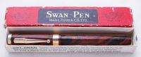 3348 - Swan (Mabie Todd) 44 ETN Eternal Self Filling Fountain Pen in Woodgrain, Large No.4 Fine FIVE STAR Nib. Mint and Boxed.