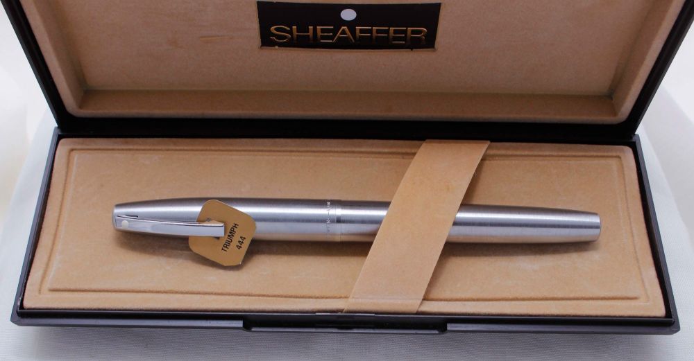 3356 Sheaffer Imperial Fountain Pen No.444 in Brushed Stainless Steel, Smoo