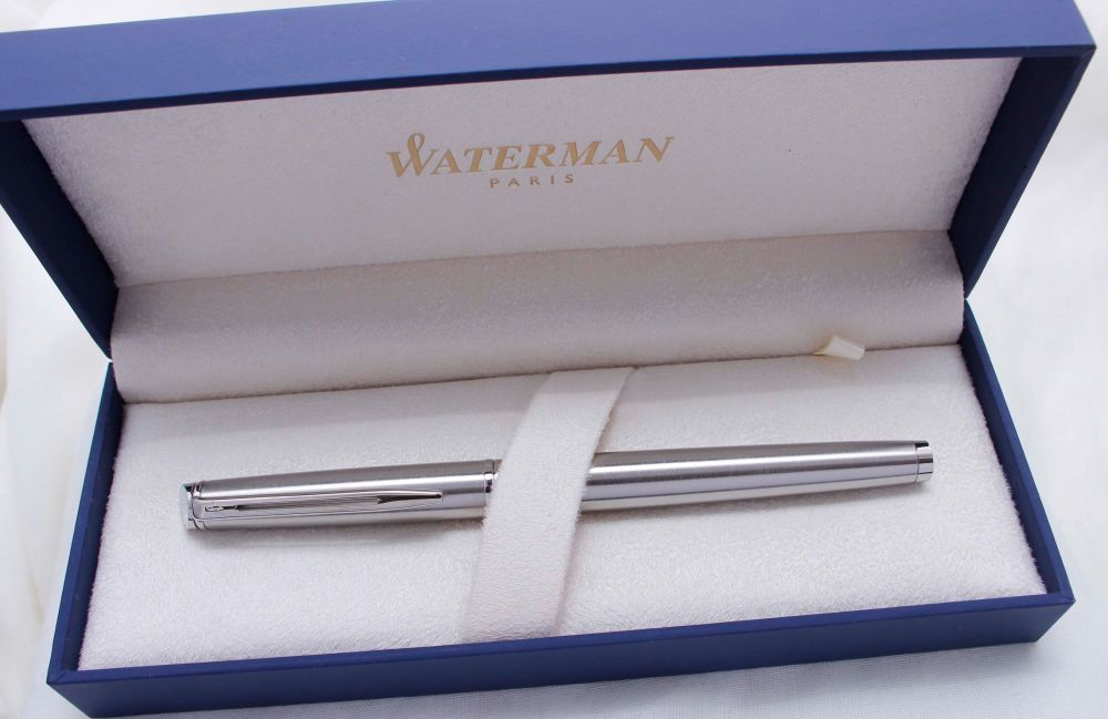 3391 Watermans Hemisphere Rollerball Pen in Brushed Stainless Steel. Brand 
