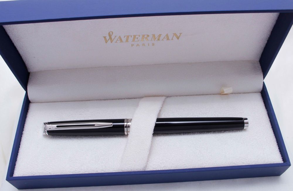 3393 Watermans Hemisphere Fountain Pen in Classic Black, Medium Nib. Brand 
