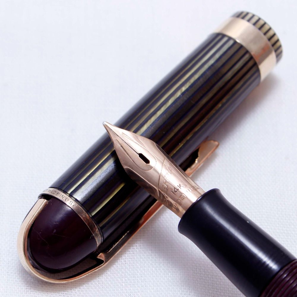 3503 Eversharp Skyline Fountain Pen in Green, Black and Burgundy. Medium FI