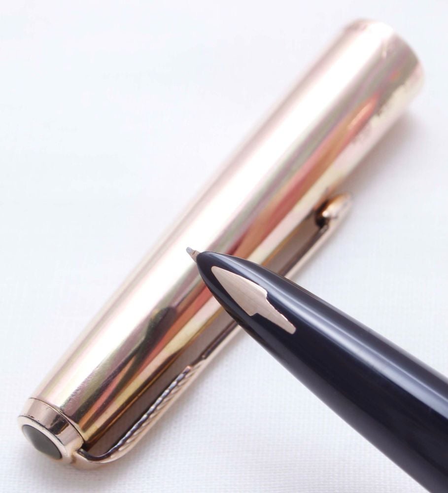 3515 Parker 61 Heirloom in Black. Smooth Medium FIVE STAR Nib.