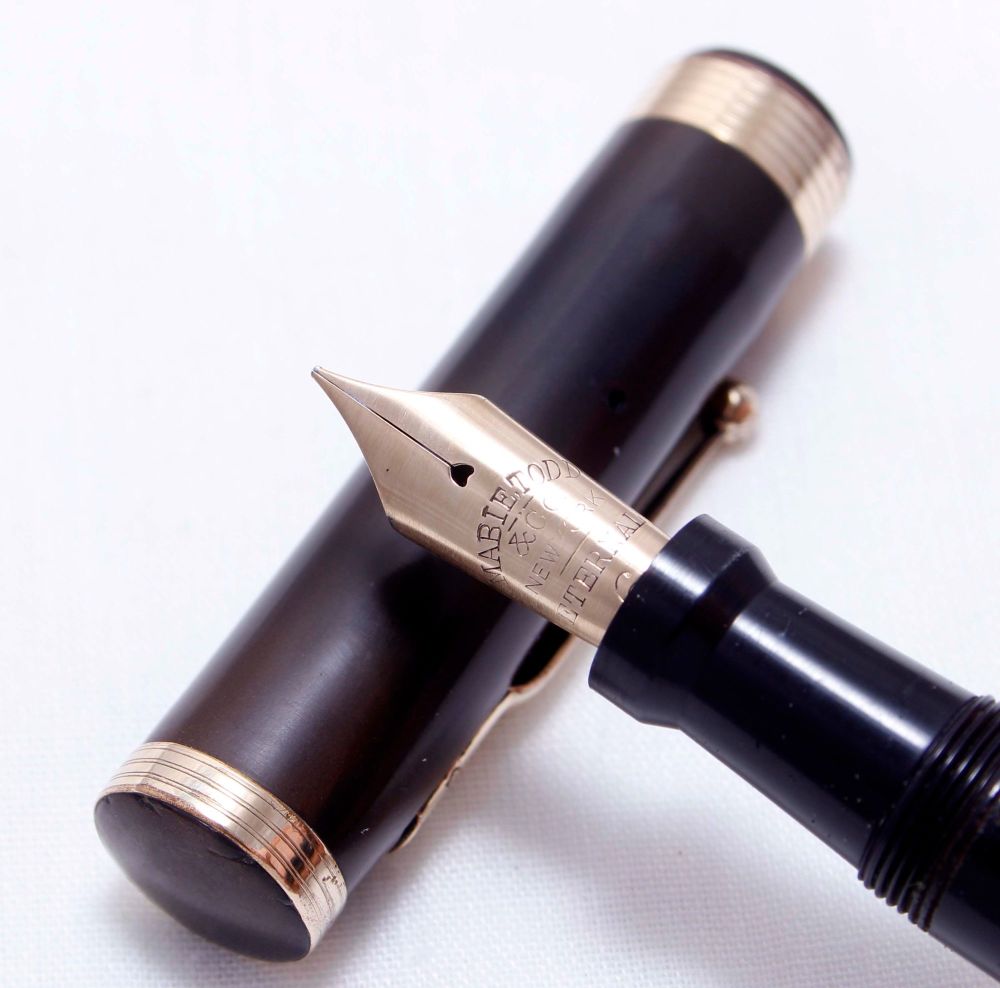 3520 - Swan (Mabie Todd) 46ETN Eternal Fountain Pen in Classic Black, Mediu