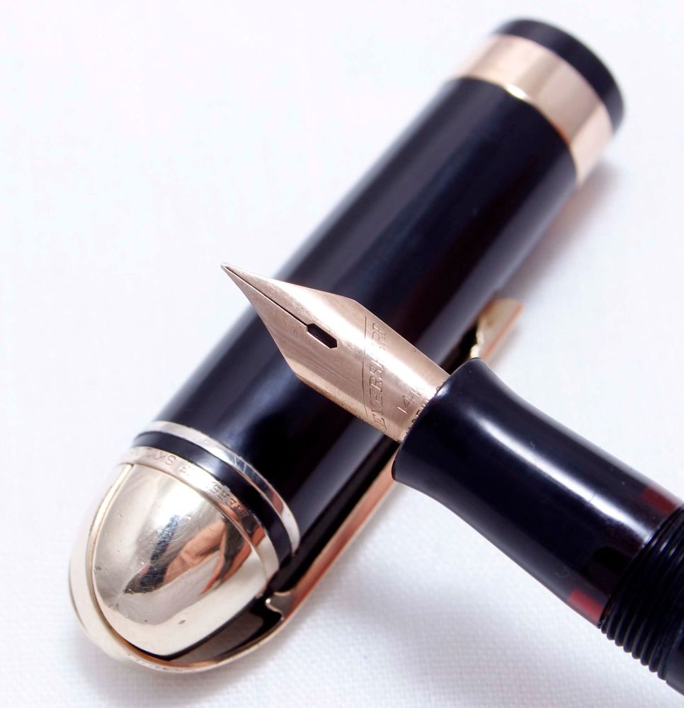 3568 Wahl Eversharp Skyline Fountain Pen in Classic Black. Broad Semi Flex 