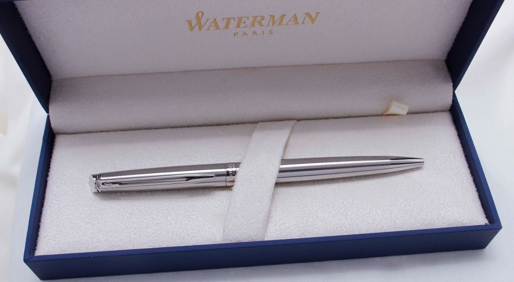3605 Watermans Hemisphere Ballpoint Pen in Brushed Stainless Steel, Brand N