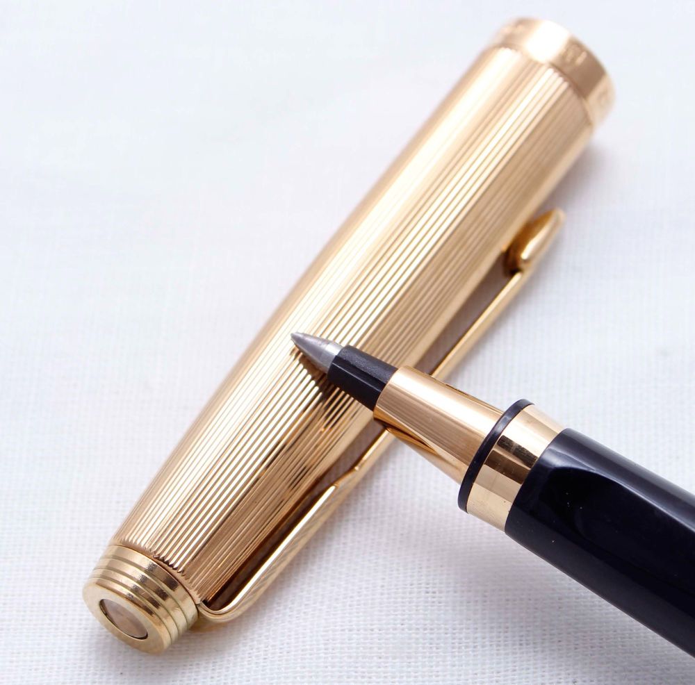 3651 Parker 75 Place Vendome Rollerball Pen in Godron, c1980.