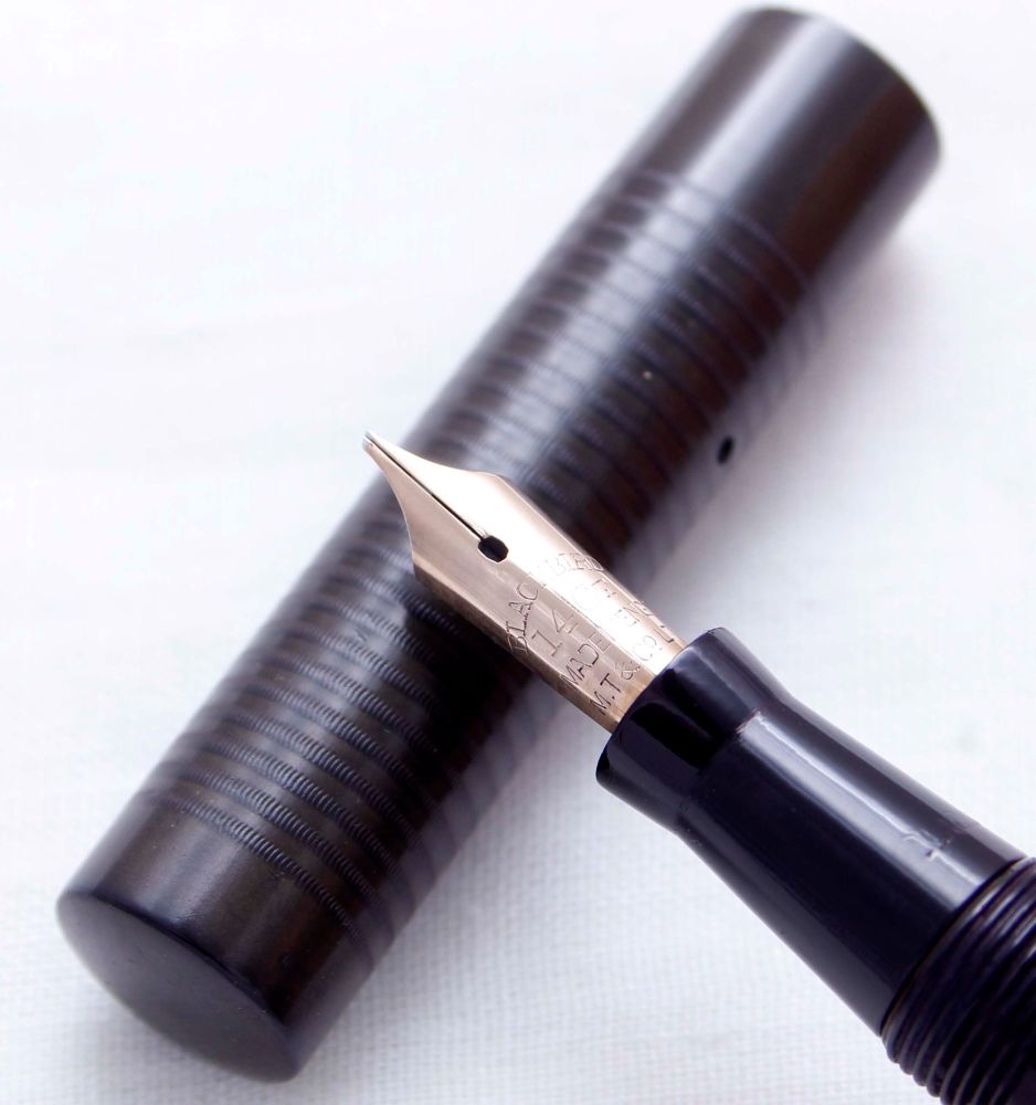 3670. Superb Early Blackbird (Mabie Todd) Self Filling Fountain Pen in Blac