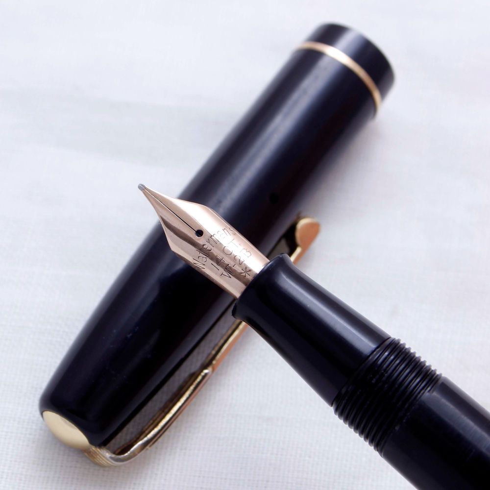 3688 Watermans W2 Fountain Pen in Black,  Fine FIVE STAR Nib.