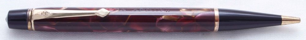 3697 Conway Stewart Nippy No.3 Propelling Pencil in Burgundy Marble.