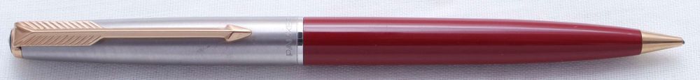 3703 Parker 61 Mk1 Pencil in Rage Red, Lustraloy Cap.