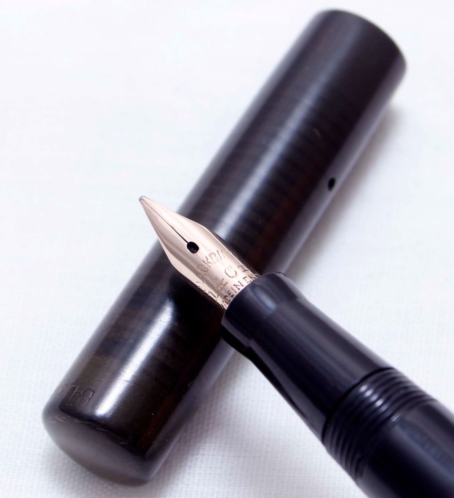 3741. Blackbird (Mabie Todd) Self Filling Fountain Pen in Black Hard Rubber