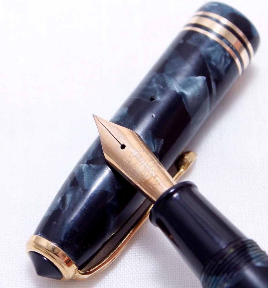 3752 Conway Stewart No.58 in Blue Marble, Fine FIVE STAR Nib.