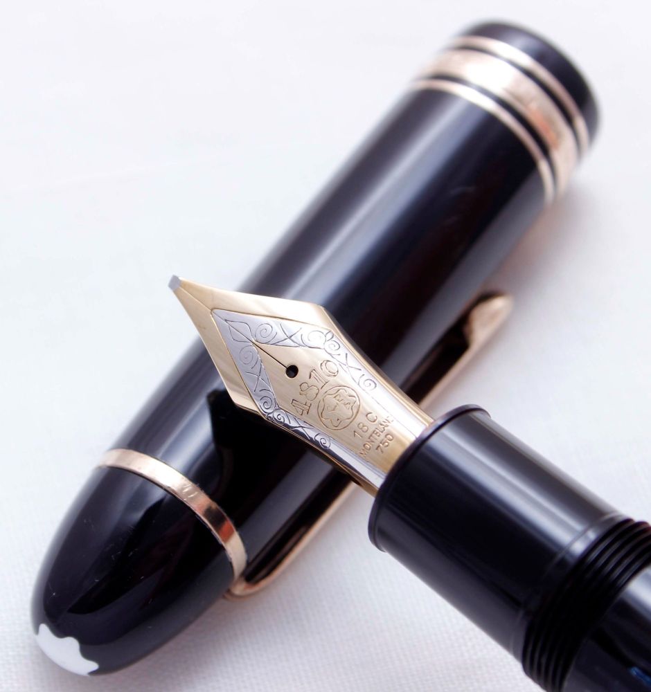 3797 Montblanc 149 Fountain Pen in Black. Fabulous Broad