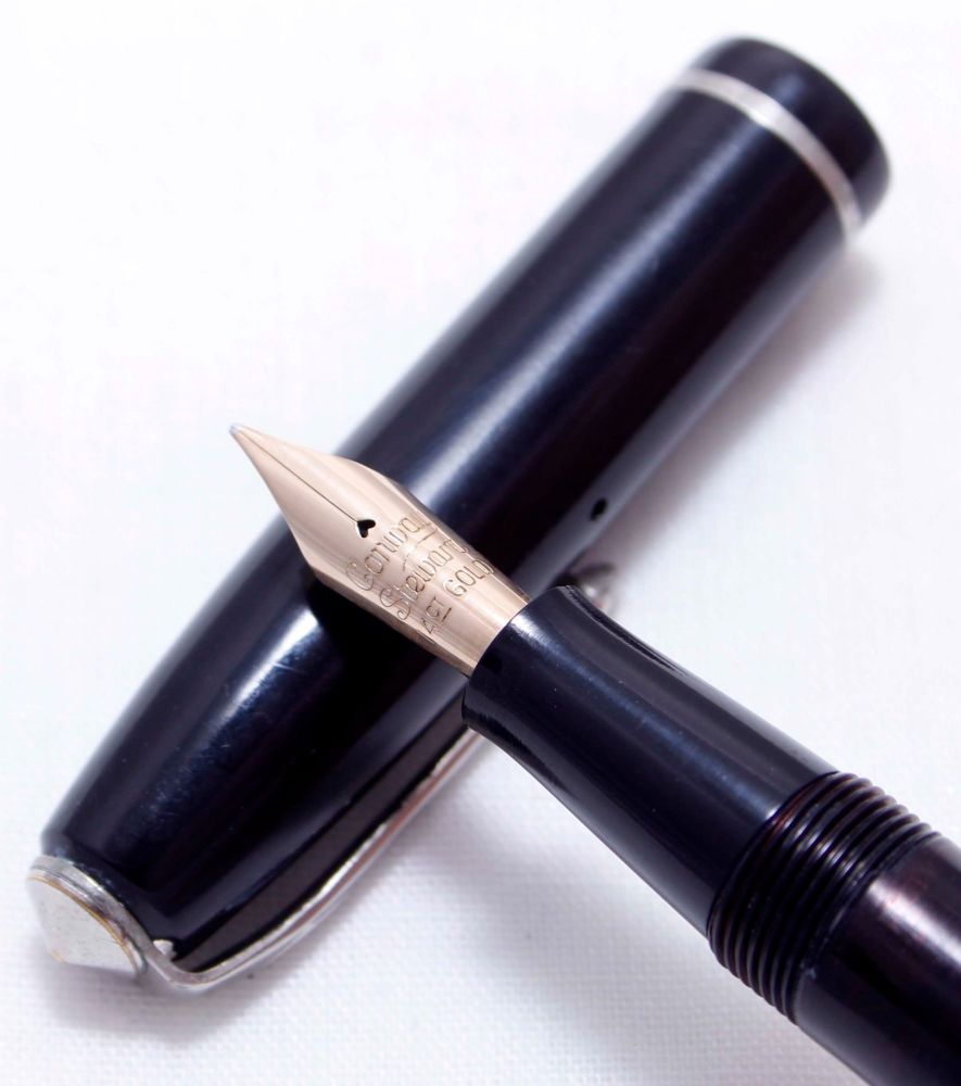 3770 Conway Stewart No.75 in Classic Black, Fine FIVE STAR Nib.