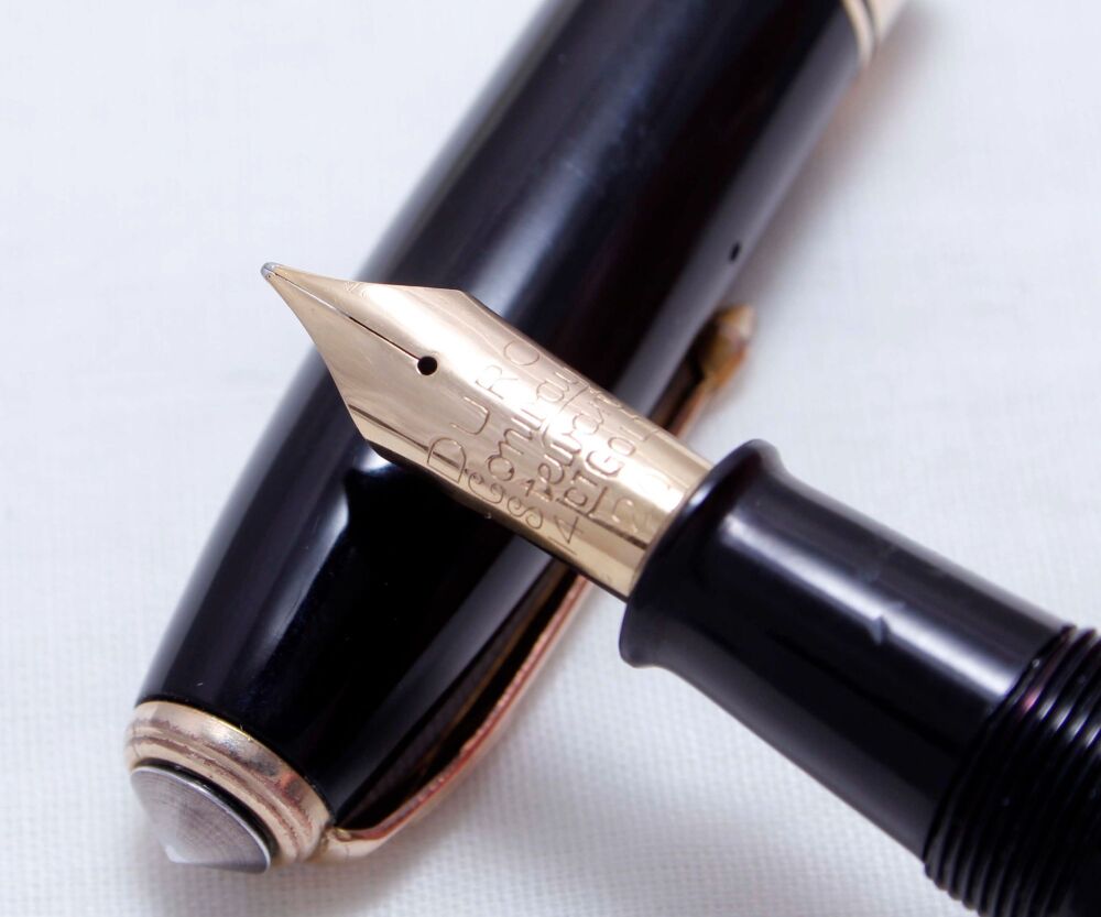 3952 Conway Stewart 100 in Classic Black. Fine FIVE STAR Nib