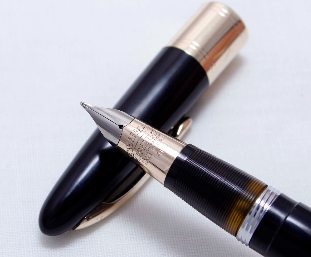 4037 Sheaffer Lifetime Balance Senior in Classic Black, Fine FIVE STAR Nib.