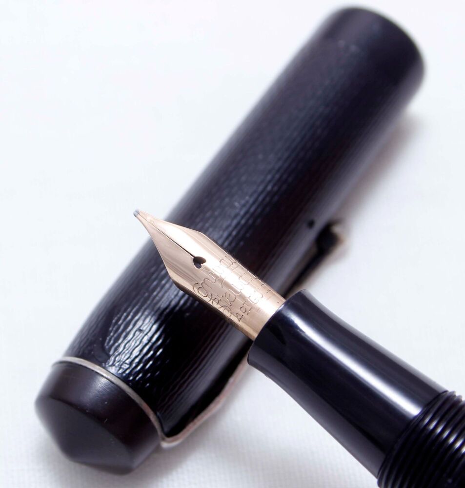 4062 Conway Stewart No.479 in Black Hard Rubber. Medium Flex FIVE STAR Nib.