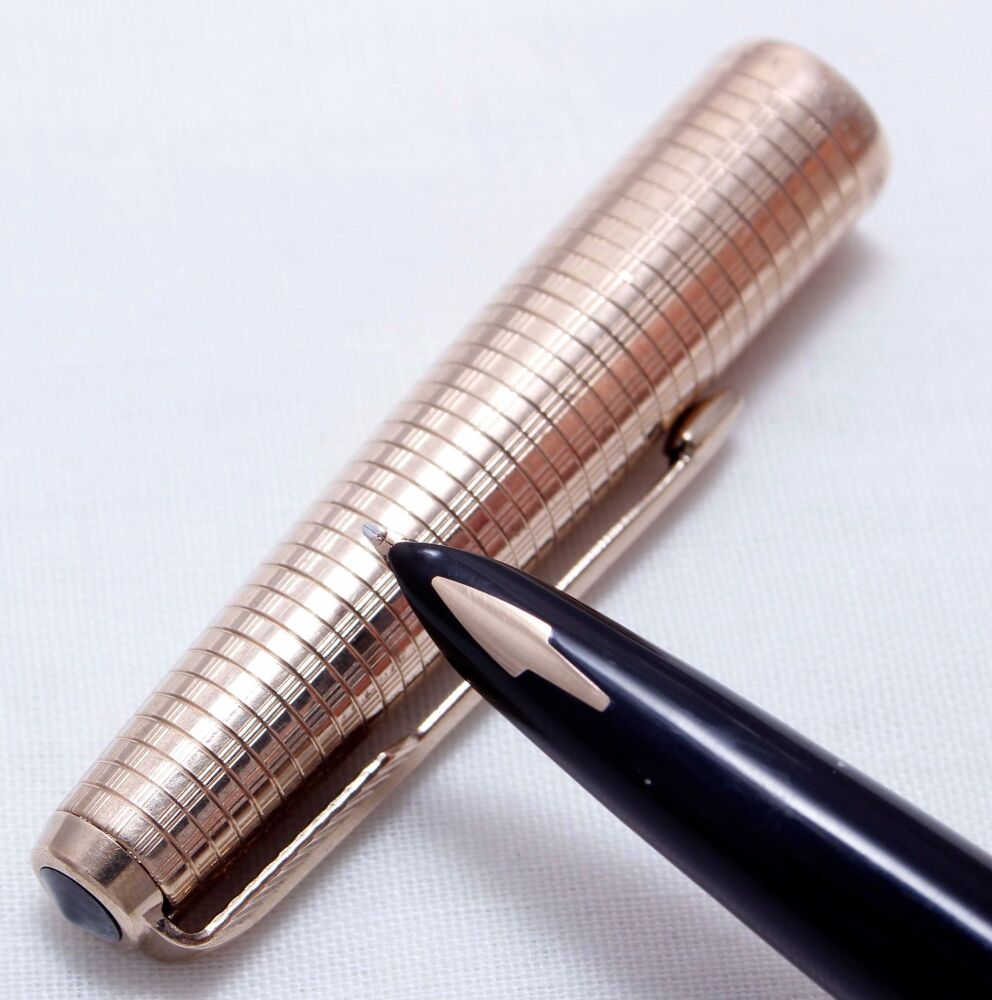 4063 Parker 61 Consort in Rolled Gold. Medium FIVE STAR Nib.