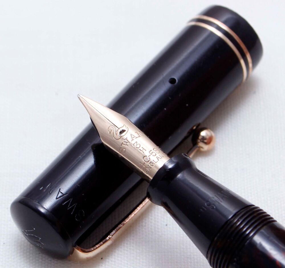 4111 - Swan (Mabie Todd) Visofil VT Fountain Pen in Classic Black c.1935. M