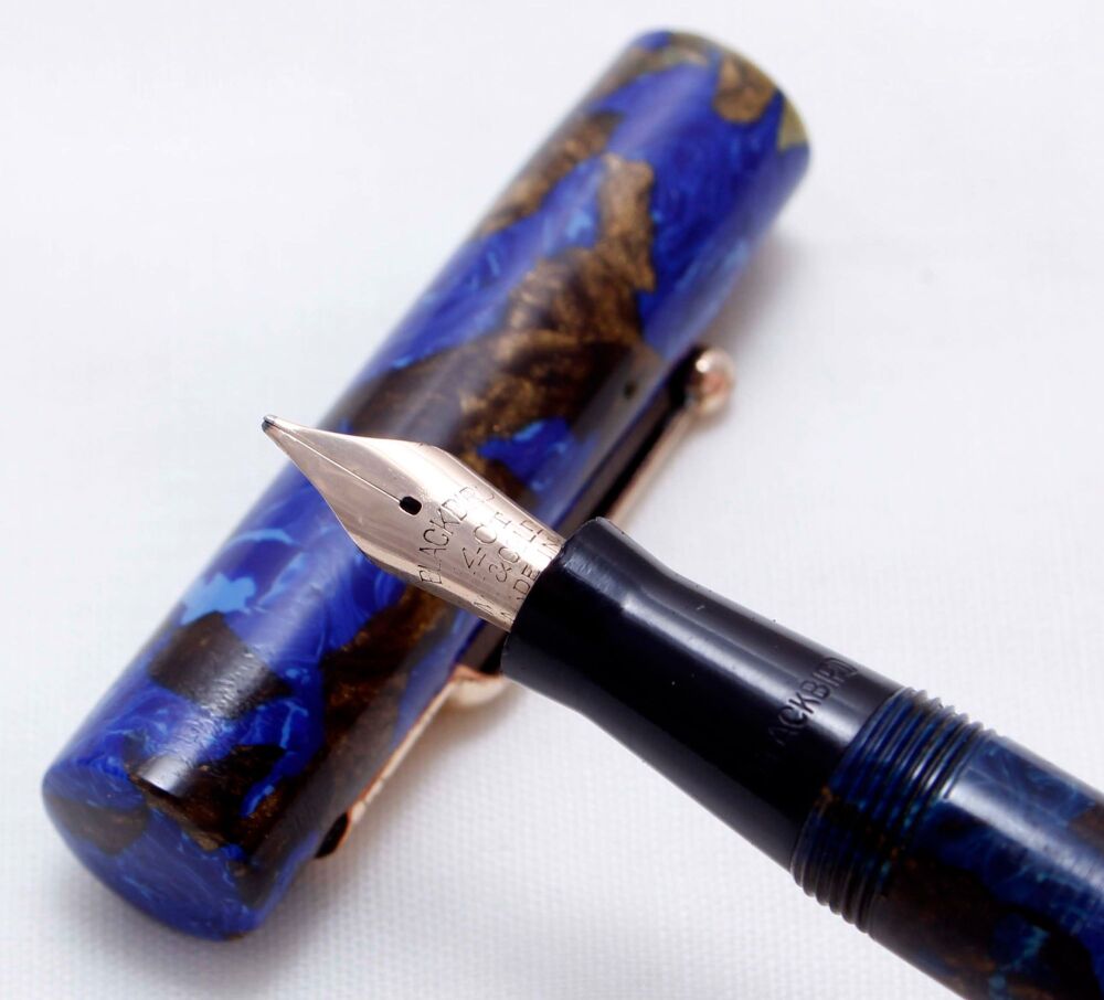 4126 Blackbird (Mabie Todd) BB2/46 Self Filling Fountain Pen in Oriental Bl