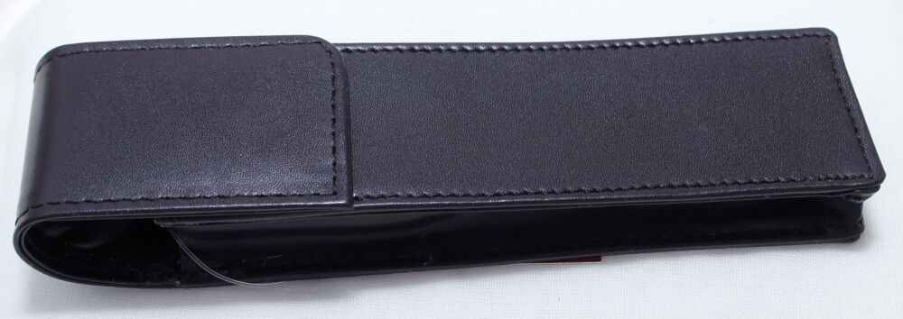 Leather Single Pouch in Black