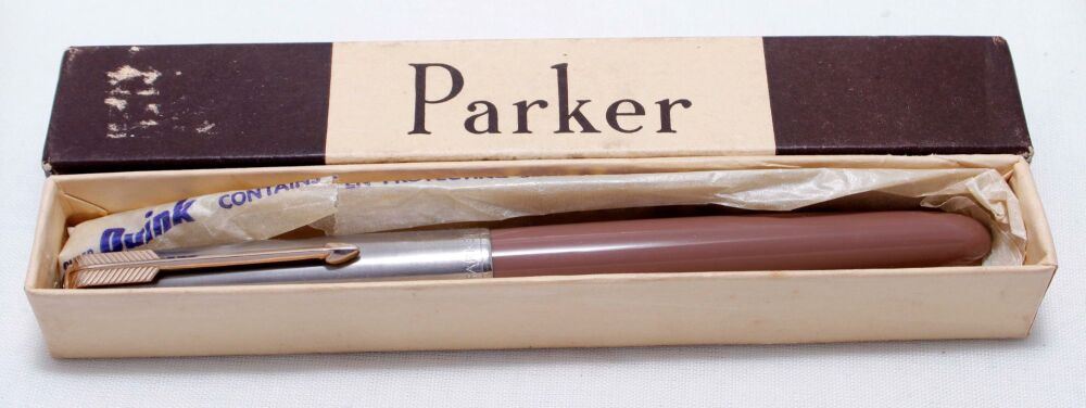 4215. Parker 51 Aerometric in the rare Cocoa with a Lustraloy Cap, Smooth M