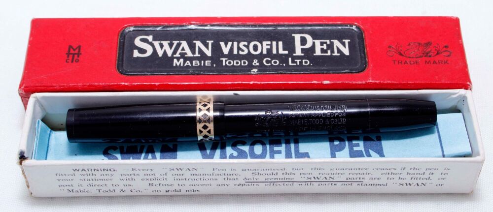 4211 - Swan (Mabie Todd) Visofil V111/60 Ladies Fountain Pen in Classic Bla