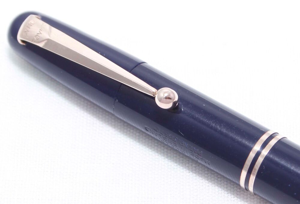 4239 Mabie Todd "Fyne Poynt" Propelling Pencil in Dark Blue with Gold Filled trim.