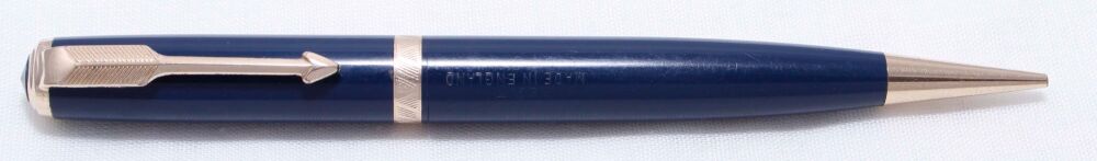 4311 Parker Duofold Maxima Propelling Pencil in Blue with Gold filled trim.