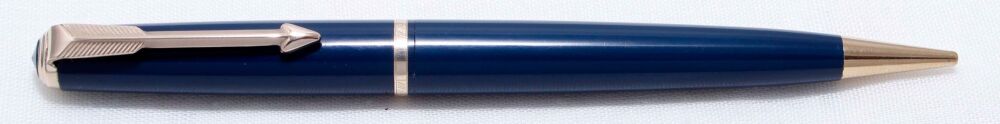 4312 Parker Duofold Slimfold Propelling Pencil in Blue with Gold filled trim.