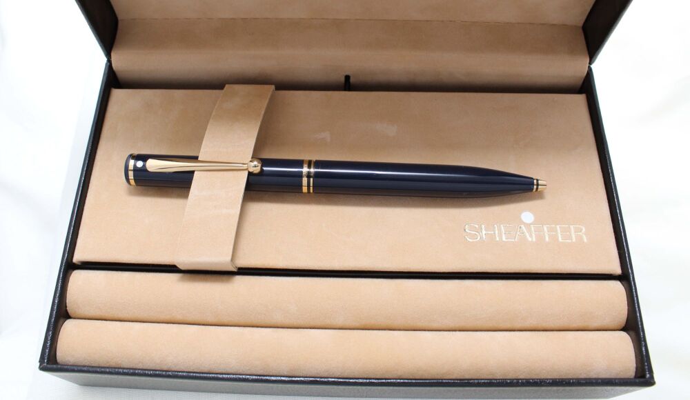 4377 Sheaffer Connoisseur Ball Pen in Dark Blue, Mint and Boxed.