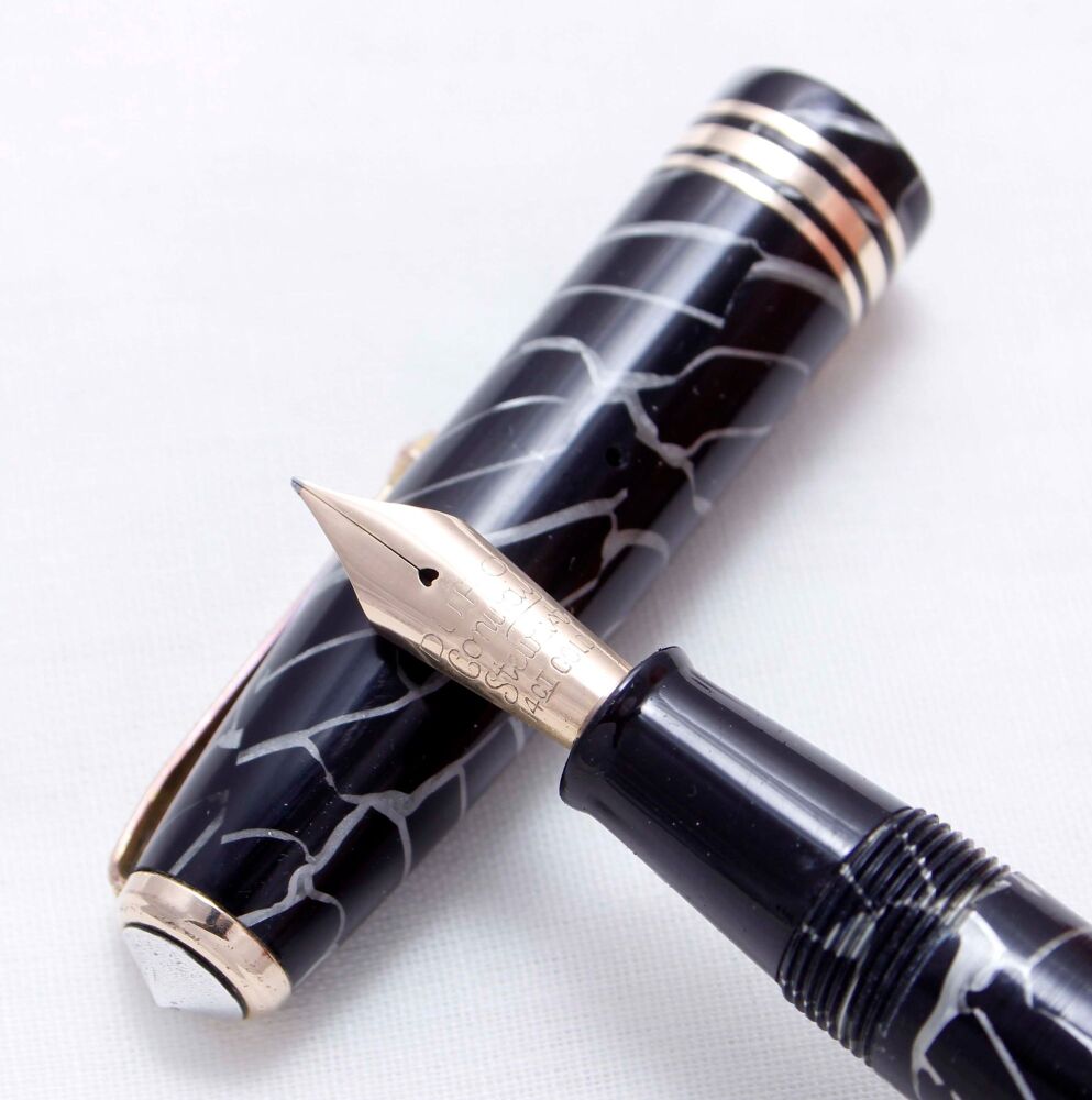 4388 Conway Stewart No.58 in Cracked Ice. Fine FIVE STAR Nib. Mint and Boxe