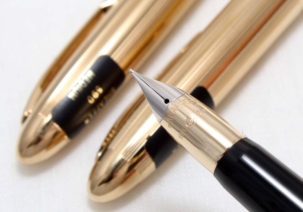 4416 Sheaffer Crest 590 Gold plated Fountain Pen and Ball Pen. Smooth Mediu