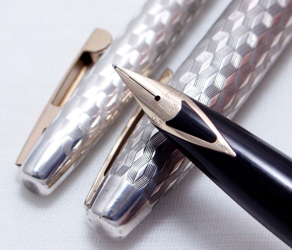 4432 Sheaffer Imperial Sterling Silver Fountain Pen, Smooth Medium FIVE STA