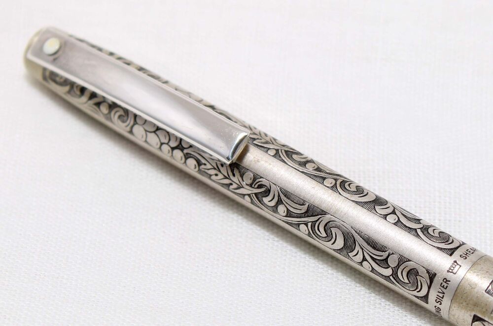 4442 Sheaffer Imperial Sterling Silver Pencil in the Grape and Leaves pattern.