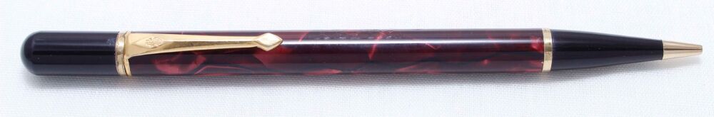4467 Conway Stewart "Nippy" Propelling Pencil in Burgundy Marble.