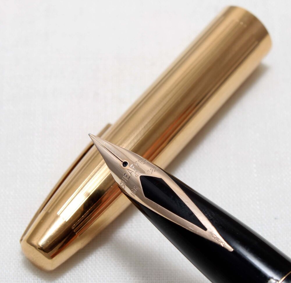 4558 Sheaffer Imperial Rolled Gold Fountain Pen. Smooth Extra Fine FIVE STAR Nib.