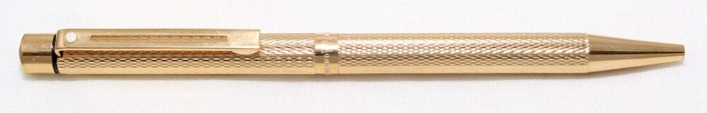 4554 Sheaffer Targa 1009 Ball Pen in Gold Plated Barleycorn.