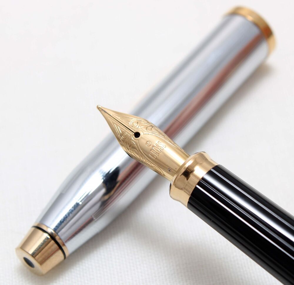 4598 AT Cross 'Century II' Fountain Pen in Polished Stainless Steel. Medium