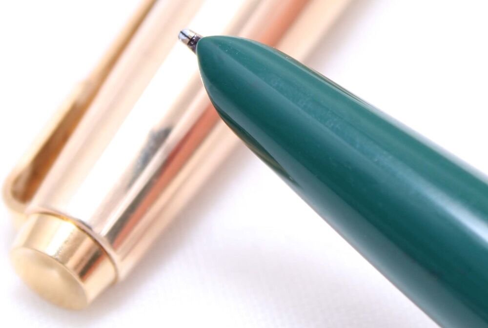 4611 Parker Lady Insignia in Rolled Gold, c1965. Smooth Broad FIVE STAR Nib