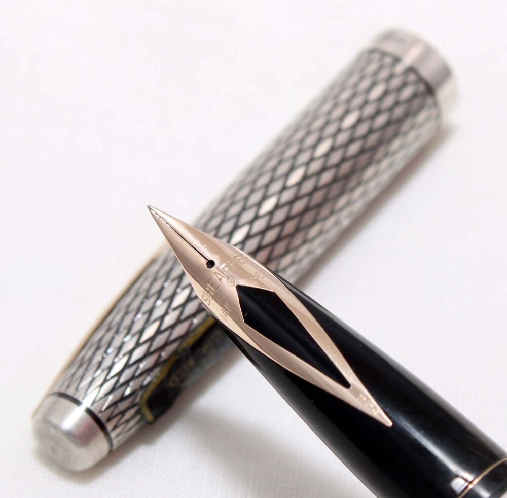 4497 Sheaffer Imperial Sovereign Sterling Silver Fountain Pen, Smooth Extra Fine FIVE STAR Nib.