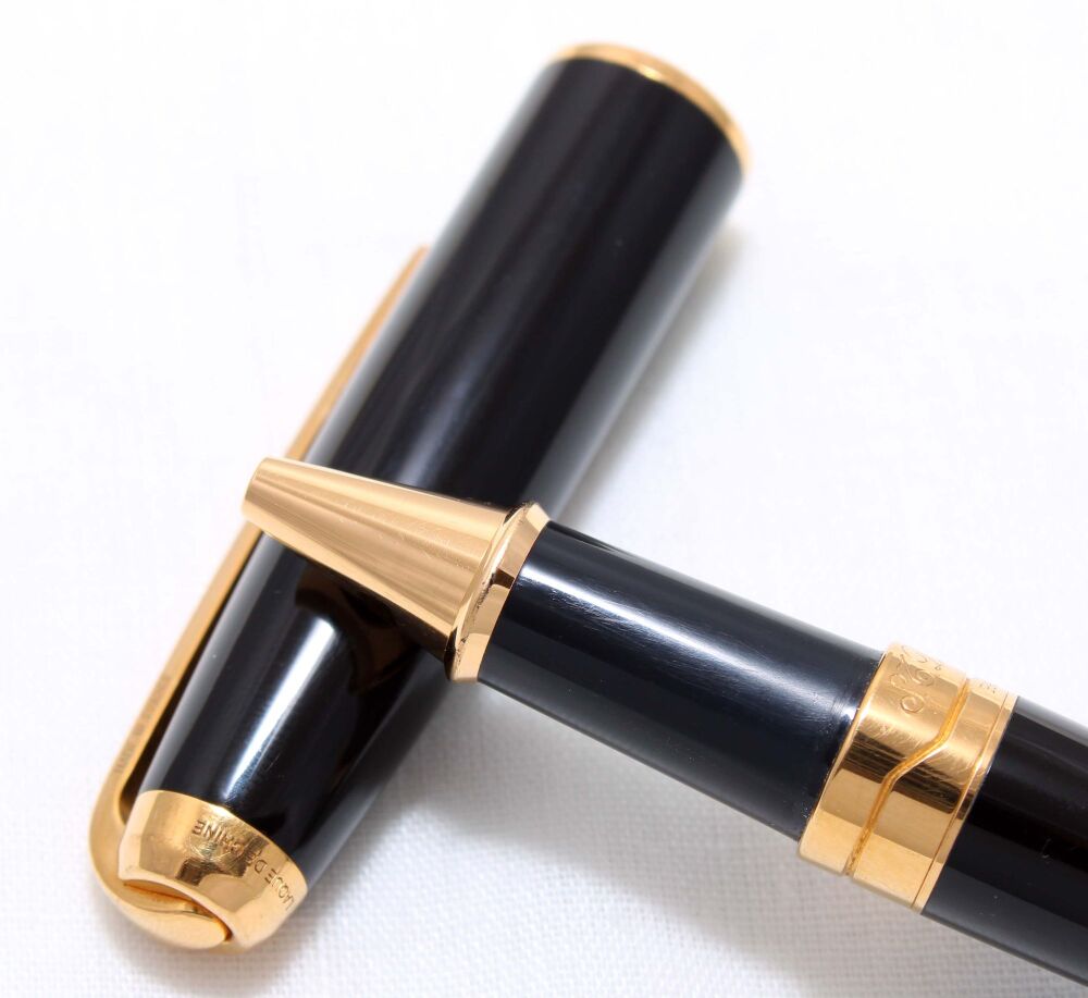 4703 S.T. Dupont 'Olympio' Rollerball Pen in Classic Black.