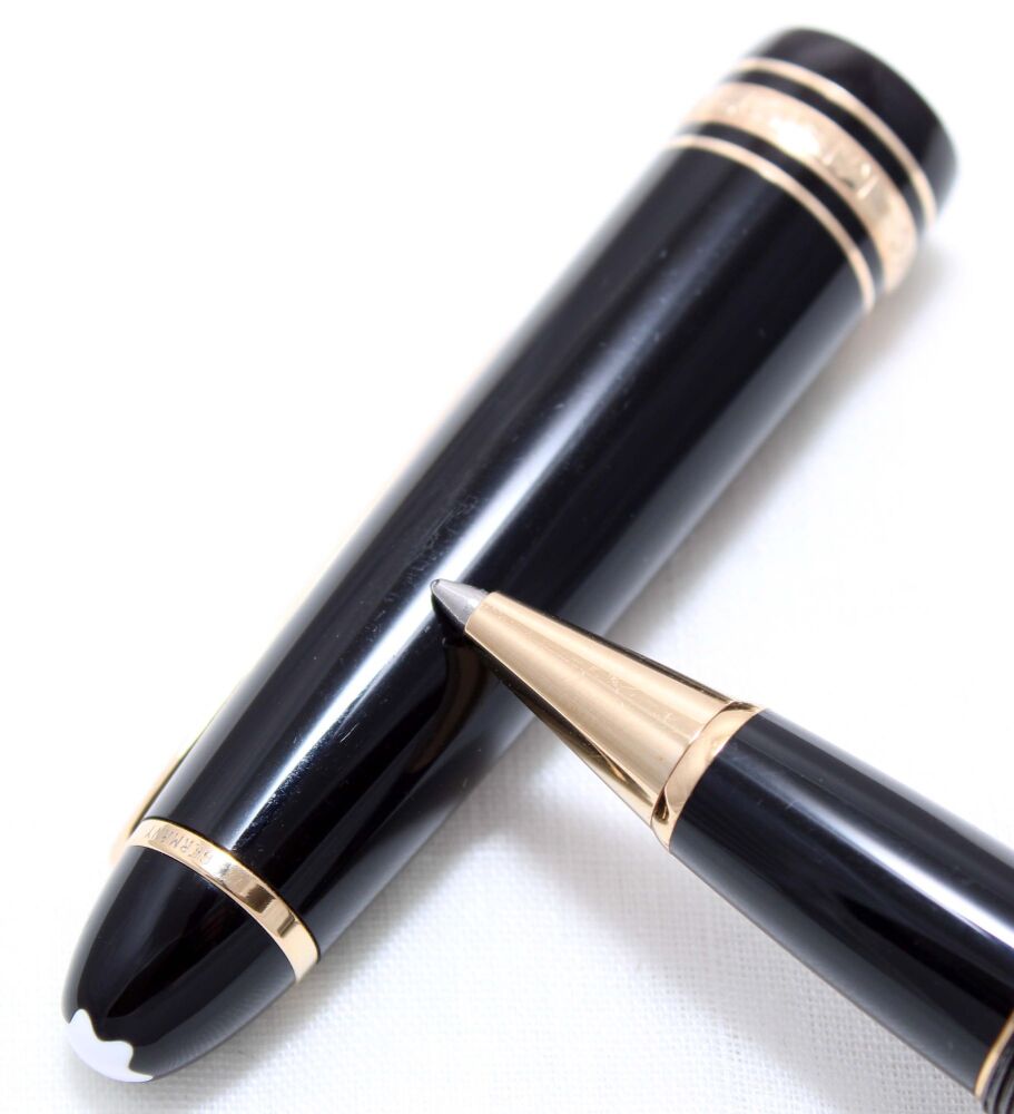 4731 Montblanc 162 Le Grande Rollerball in Black with gold trim.