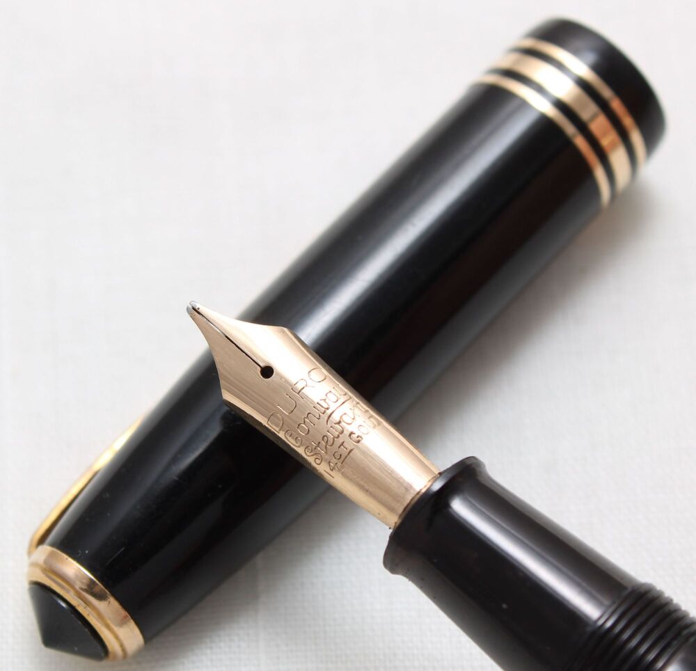 4735 Conway Stewart No.58 in Classic Black, Medium FIVE STAR Nib.